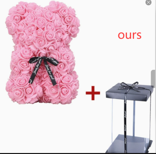 Rose Bear Teddy - Valentine's Day PE Foam Rose Bear